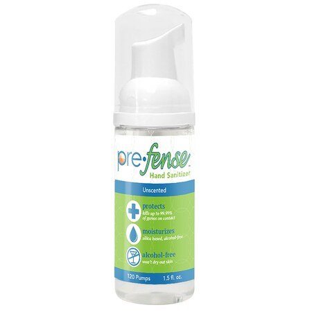 Prefense Hand Sanitizer, Unscented, Alcohol Free Foam, PK30 35001001
